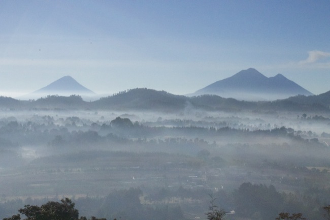 The landscape north of Antigua, as seen from the Pan-American highway. 