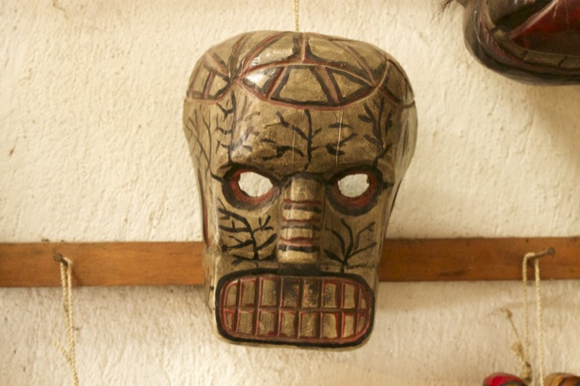 A skull mask