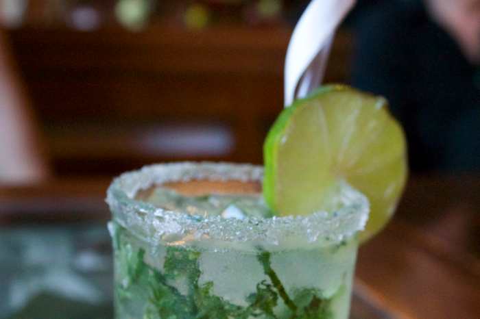 A mojito at Caffe Bourbon