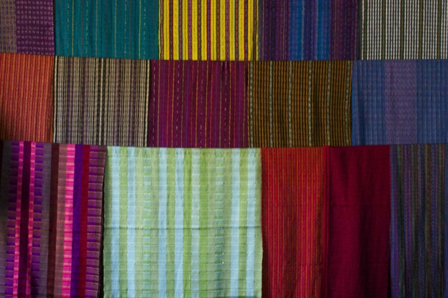 Textiles for sale in San Antonio, Guatemala