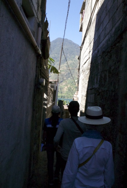 The alley we had to walk down to get to the house where Maximón was on display. Each year, Maximón is housed in a different home.