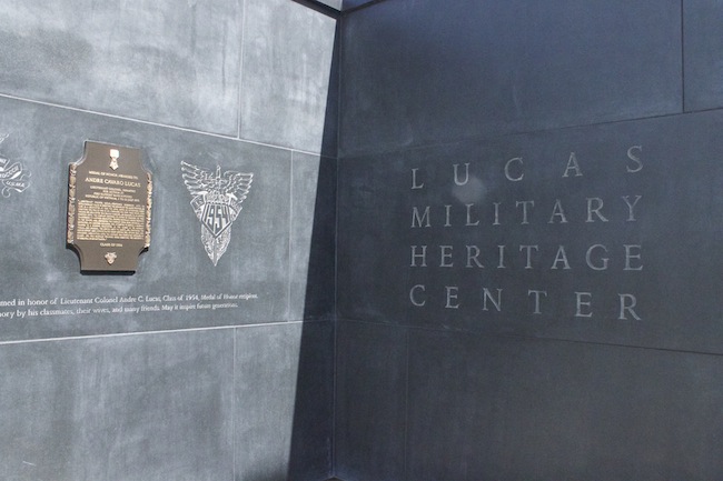Entrance to the Lucas Military Heritage Center