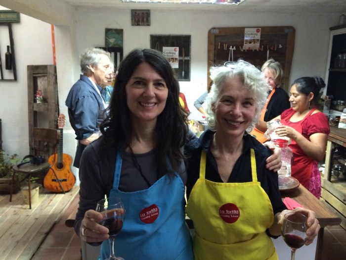 Deborah Zlotsky and Crit Streed at La Tortilla Cooking School in Antigua, Guatemala